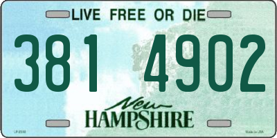 NH license plate 3814902