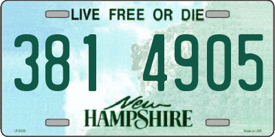 NH license plate 3814905