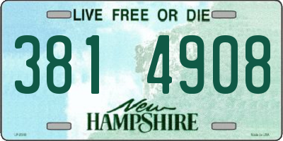 NH license plate 3814908