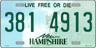 NH license plate 3814913
