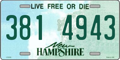 NH license plate 3814943