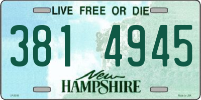 NH license plate 3814945