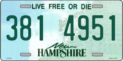 NH license plate 3814951