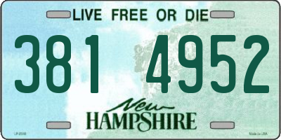 NH license plate 3814952