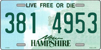 NH license plate 3814953