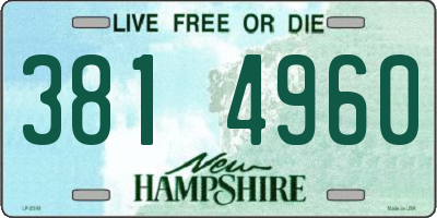 NH license plate 3814960