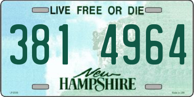 NH license plate 3814964