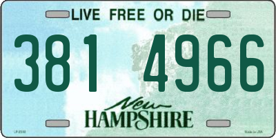 NH license plate 3814966