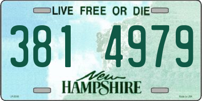 NH license plate 3814979