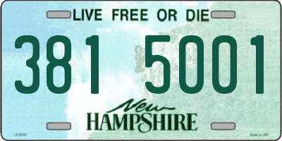 NH license plate 3815001