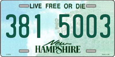 NH license plate 3815003