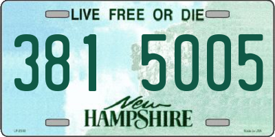 NH license plate 3815005