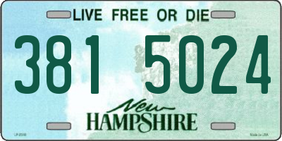 NH license plate 3815024