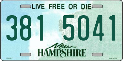 NH license plate 3815041