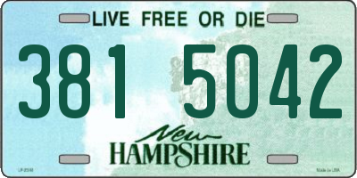 NH license plate 3815042