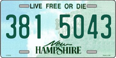 NH license plate 3815043