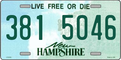 NH license plate 3815046