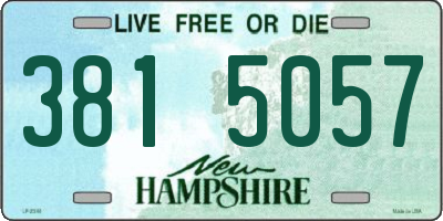 NH license plate 3815057