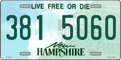 NH license plate 3815060