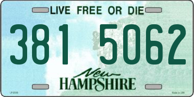 NH license plate 3815062