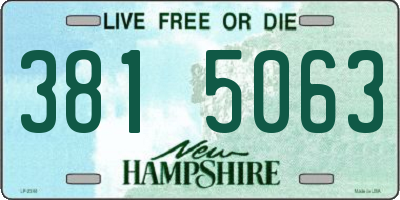 NH license plate 3815063