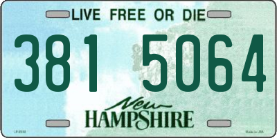 NH license plate 3815064
