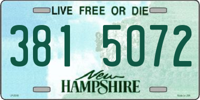 NH license plate 3815072