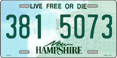 NH license plate 3815073