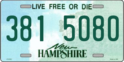 NH license plate 3815080