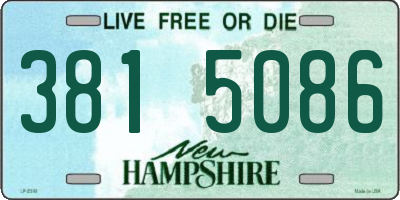 NH license plate 3815086