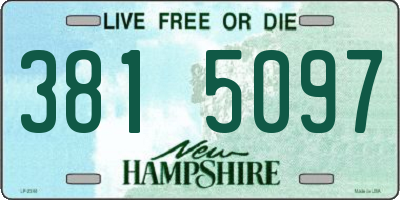 NH license plate 3815097