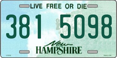 NH license plate 3815098