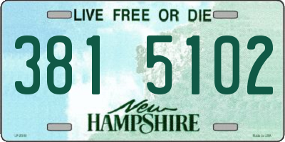 NH license plate 3815102