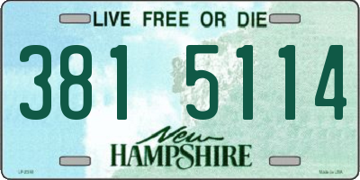 NH license plate 3815114