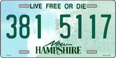 NH license plate 3815117