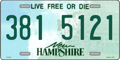 NH license plate 3815121