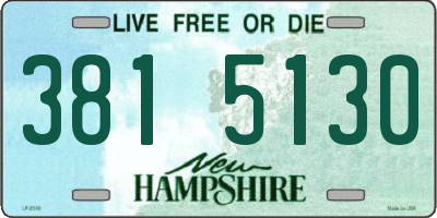 NH license plate 3815130