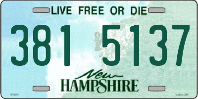NH license plate 3815137
