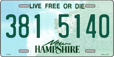 NH license plate 3815140