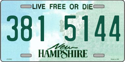 NH license plate 3815144