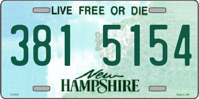 NH license plate 3815154