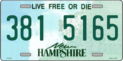 NH license plate 3815165