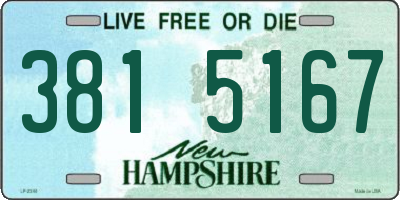 NH license plate 3815167