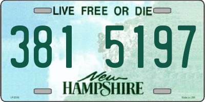 NH license plate 3815197