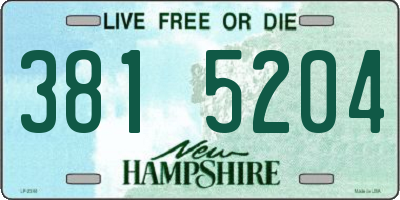 NH license plate 3815204