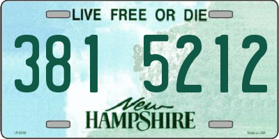 NH license plate 3815212