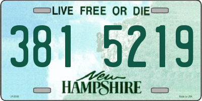 NH license plate 3815219