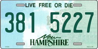 NH license plate 3815227