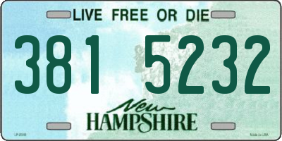 NH license plate 3815232