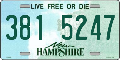NH license plate 3815247